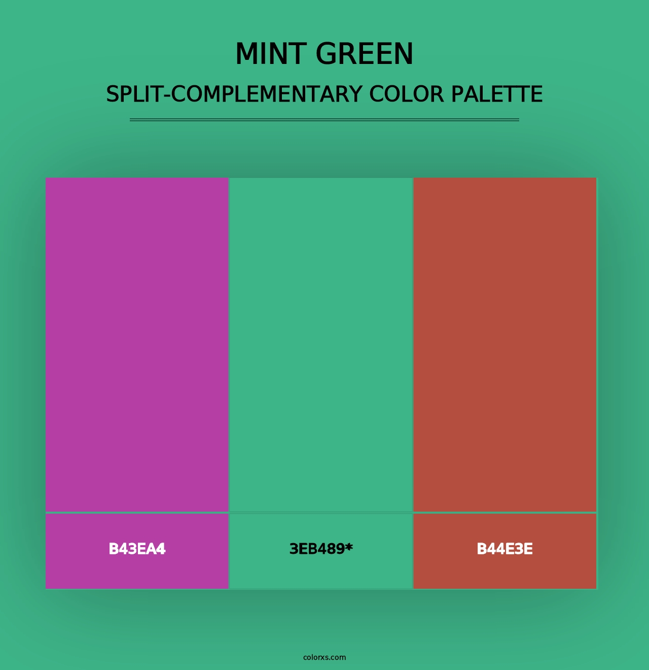 Mint Green - Split-Complementary Color Palette