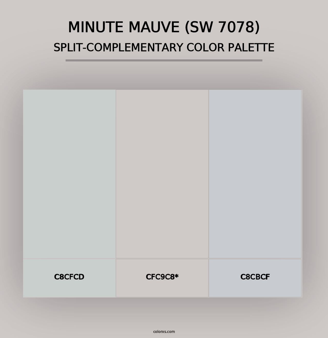 Minute Mauve (SW 7078) - Split-Complementary Color Palette