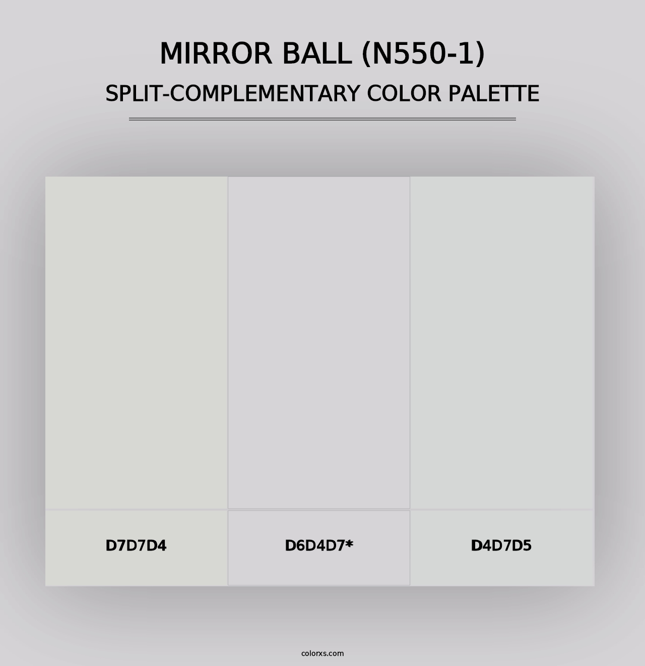 Mirror Ball (N550-1) - Split-Complementary Color Palette