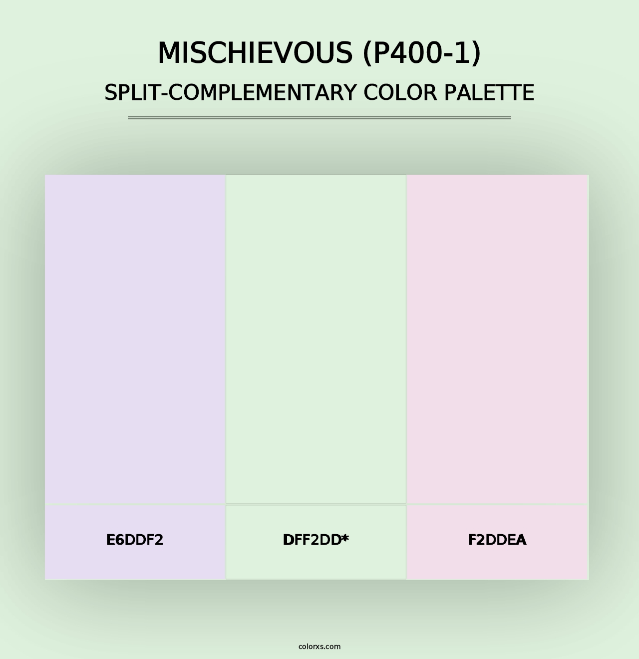 Mischievous (P400-1) - Split-Complementary Color Palette