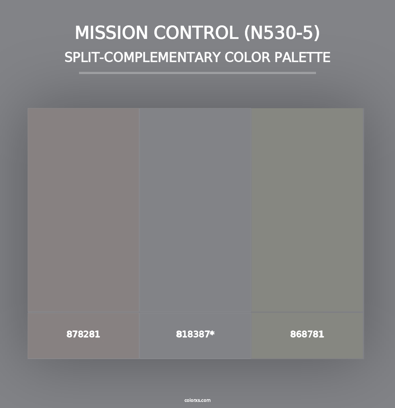 Mission Control (N530-5) - Split-Complementary Color Palette