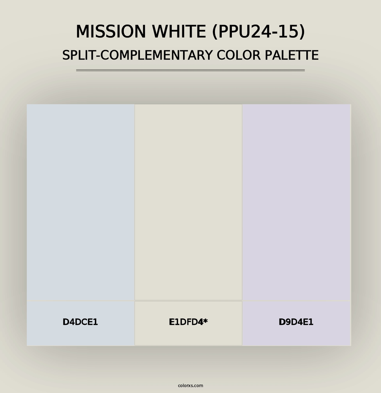 Mission White (PPU24-15) - Split-Complementary Color Palette