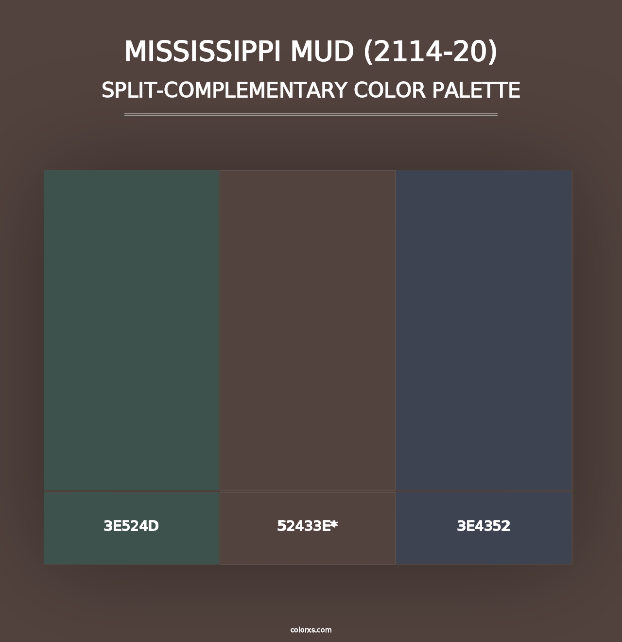 Mississippi Mud (2114-20) - Split-Complementary Color Palette