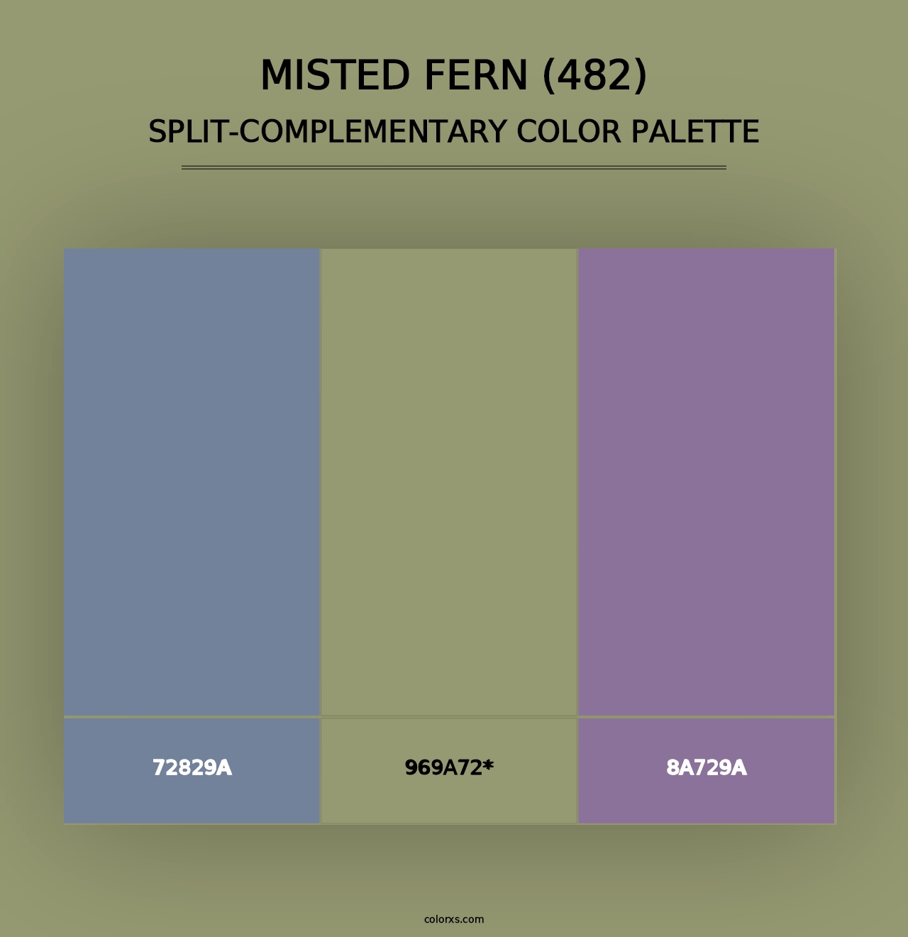 Misted Fern (482) - Split-Complementary Color Palette