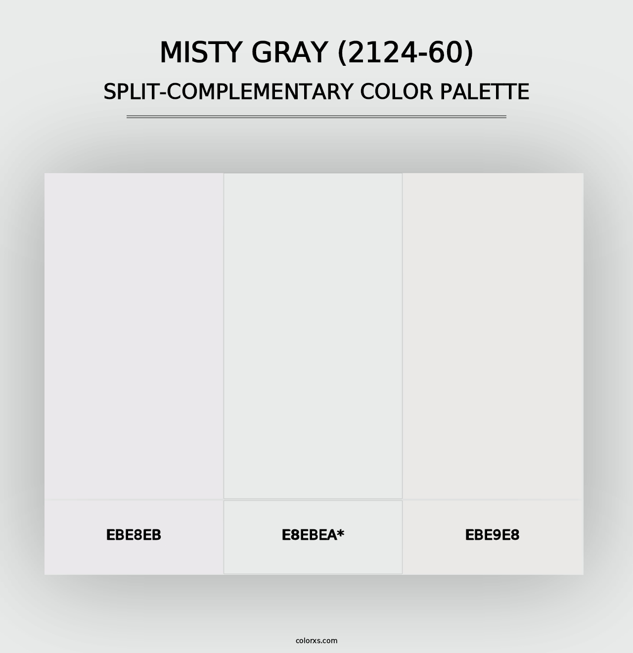 Misty Gray (2124-60) - Split-Complementary Color Palette