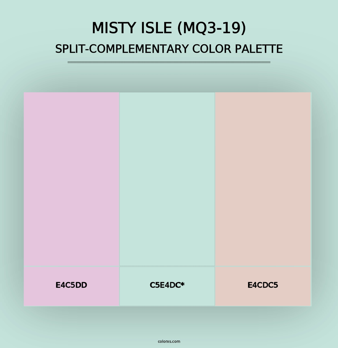 Misty Isle (MQ3-19) - Split-Complementary Color Palette