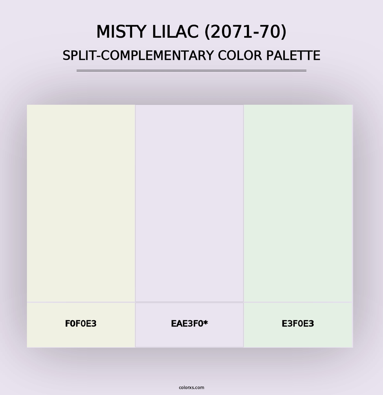 Misty Lilac (2071-70) - Split-Complementary Color Palette