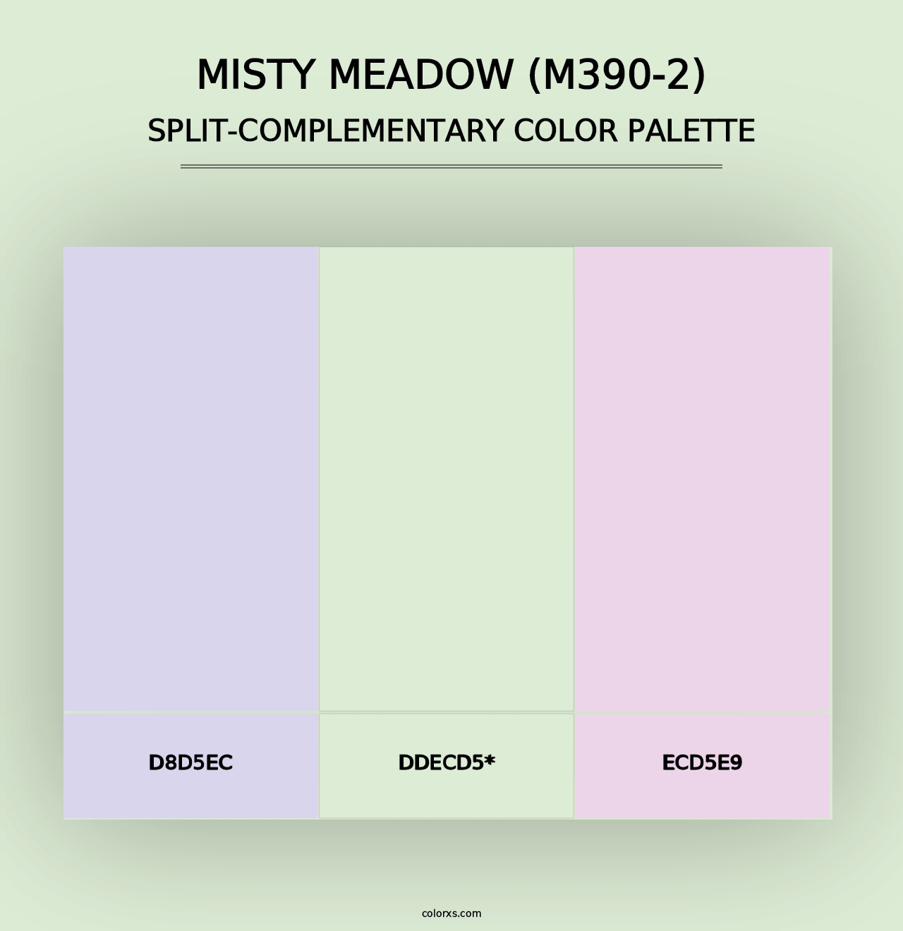 Misty Meadow (M390-2) - Split-Complementary Color Palette