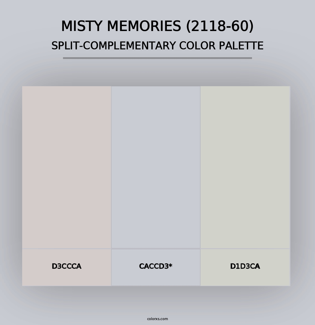 Misty Memories (2118-60) - Split-Complementary Color Palette