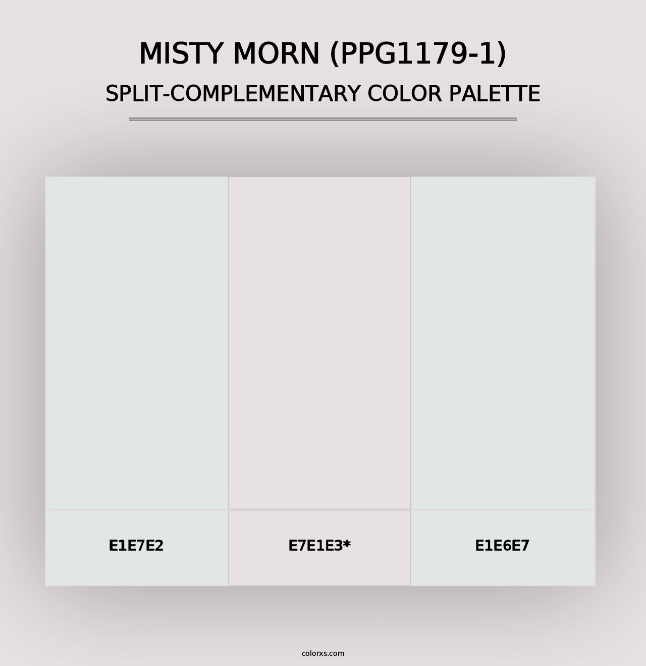 Misty Morn (PPG1179-1) - Split-Complementary Color Palette