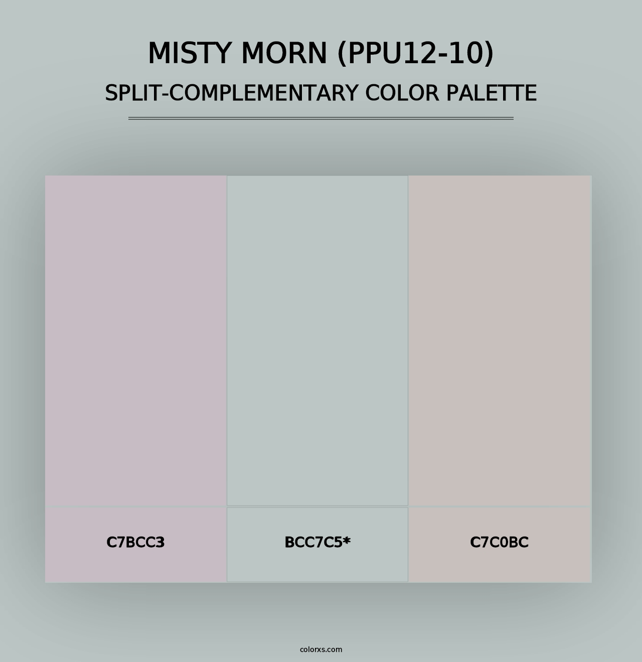 Misty Morn (PPU12-10) - Split-Complementary Color Palette