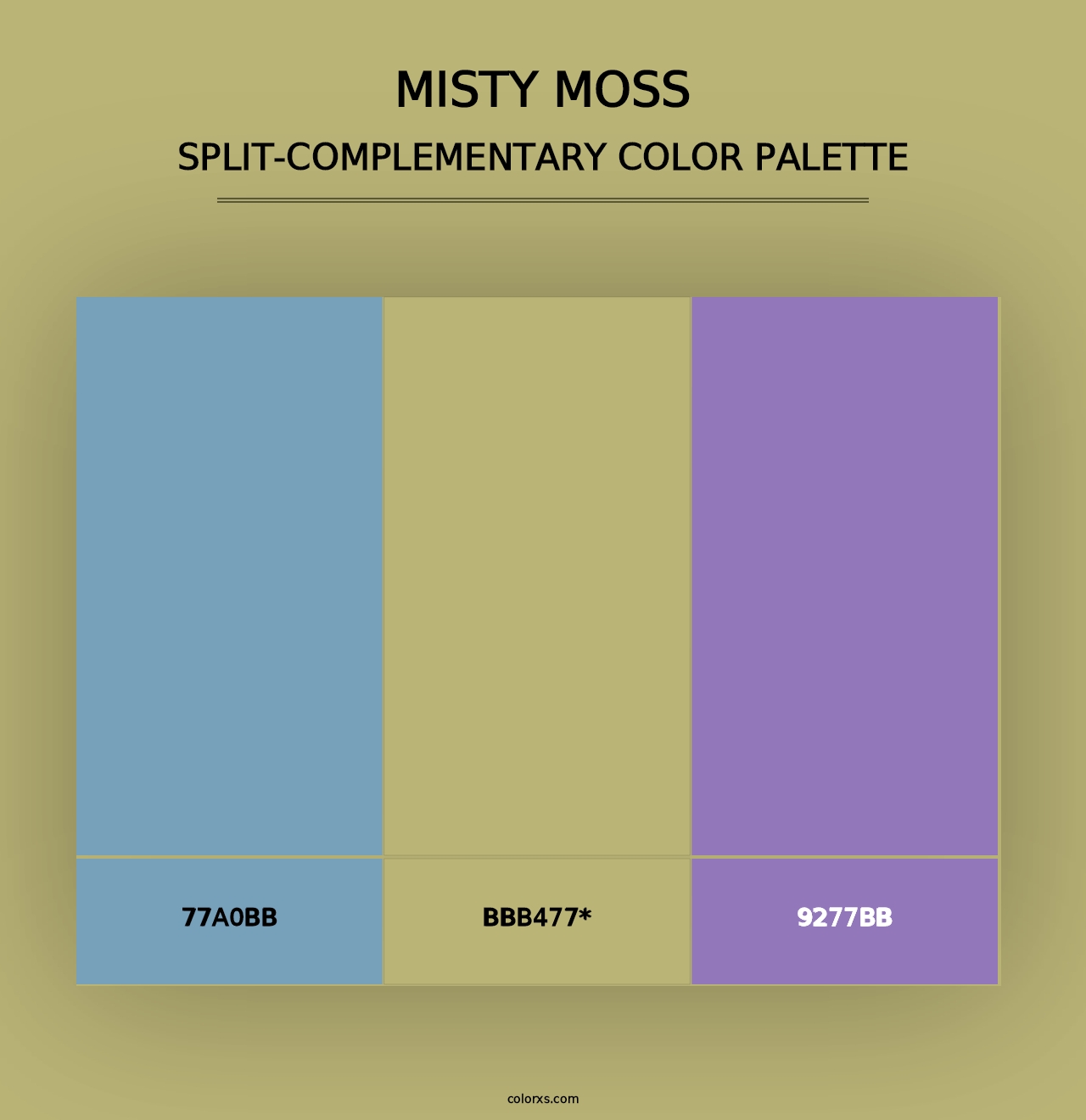 Misty Moss - Split-Complementary Color Palette