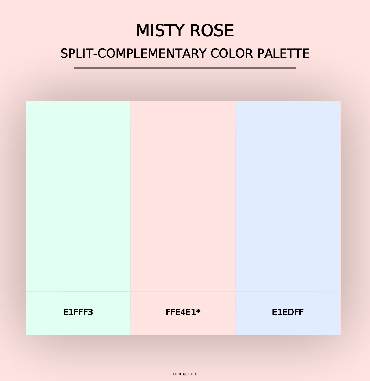 Misty Rose - Split-Complementary Color Palette