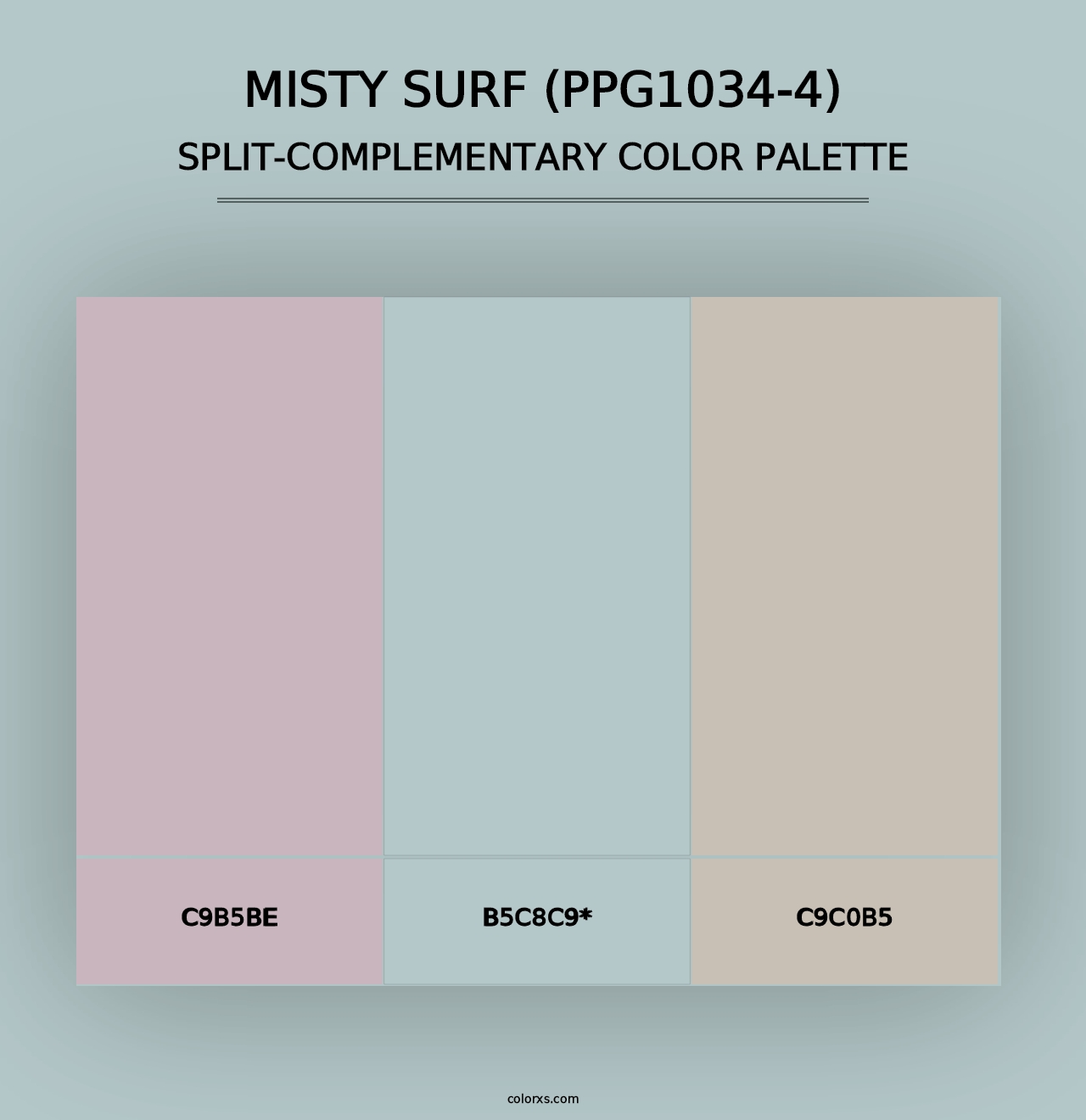 Misty Surf (PPG1034-4) - Split-Complementary Color Palette