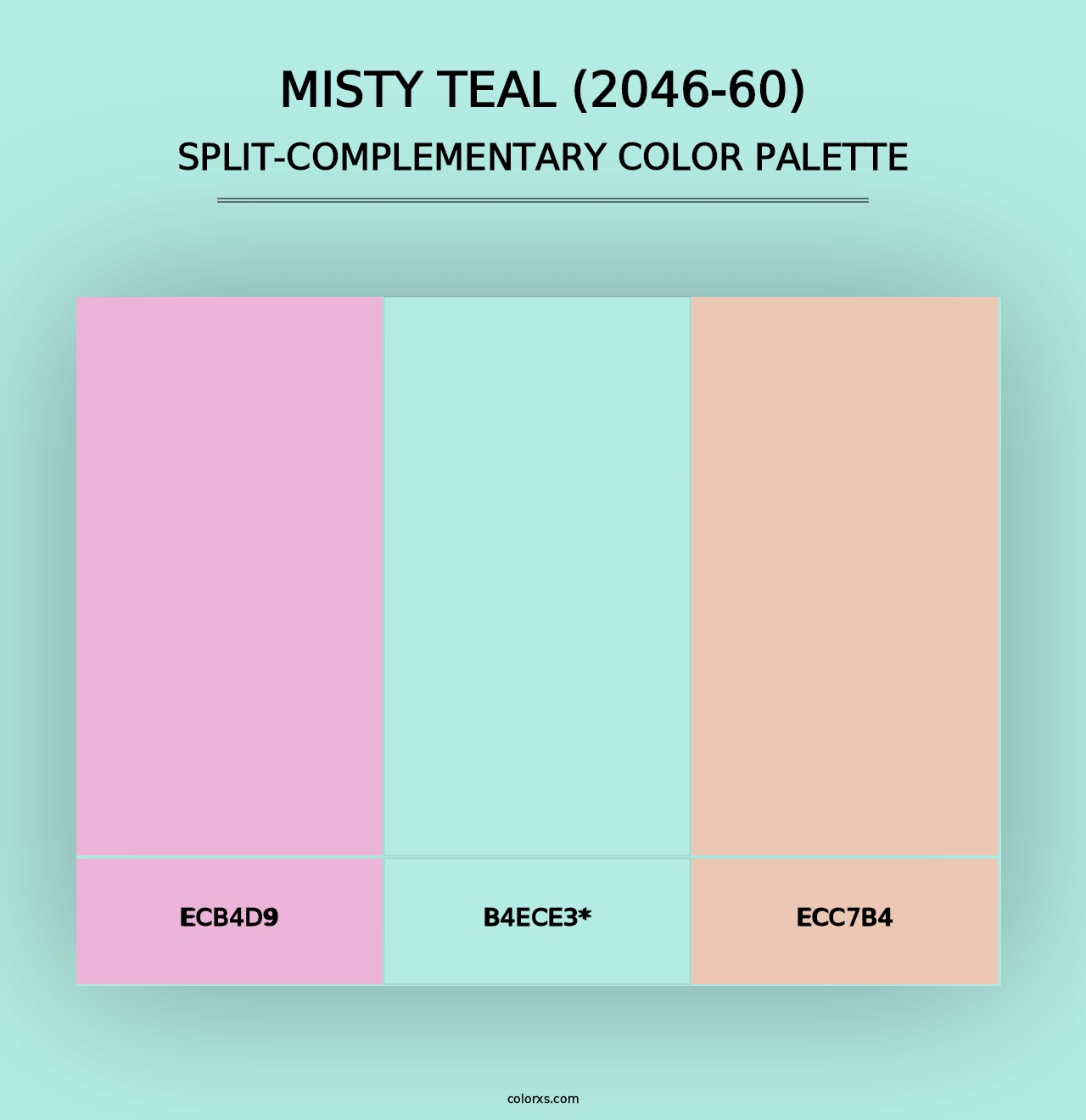 Misty Teal (2046-60) - Split-Complementary Color Palette