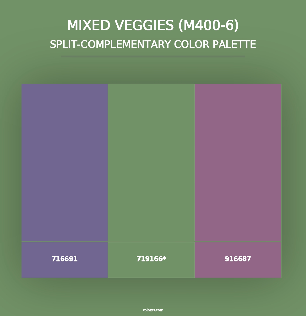 Mixed Veggies (M400-6) - Split-Complementary Color Palette