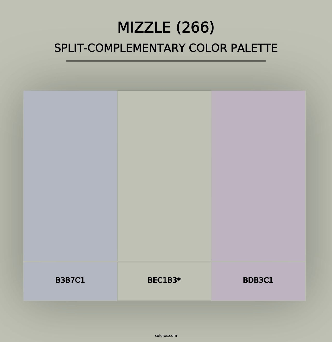 Mizzle (266) - Split-Complementary Color Palette