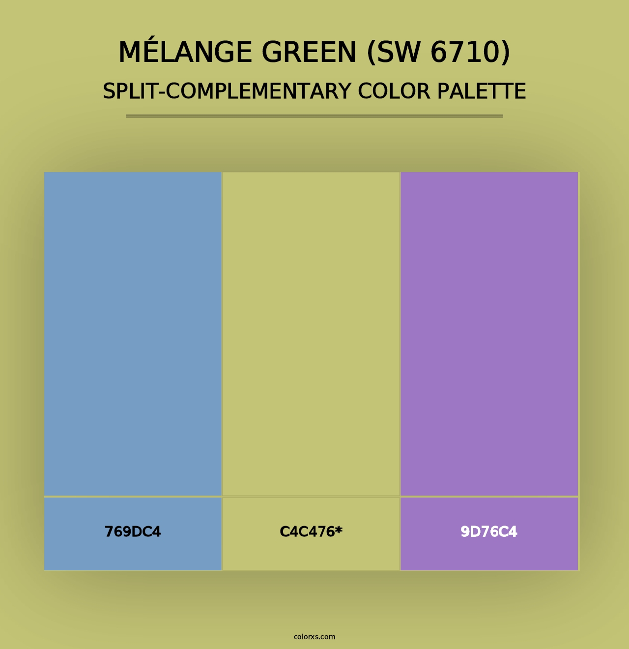 Mélange Green (SW 6710) - Split-Complementary Color Palette