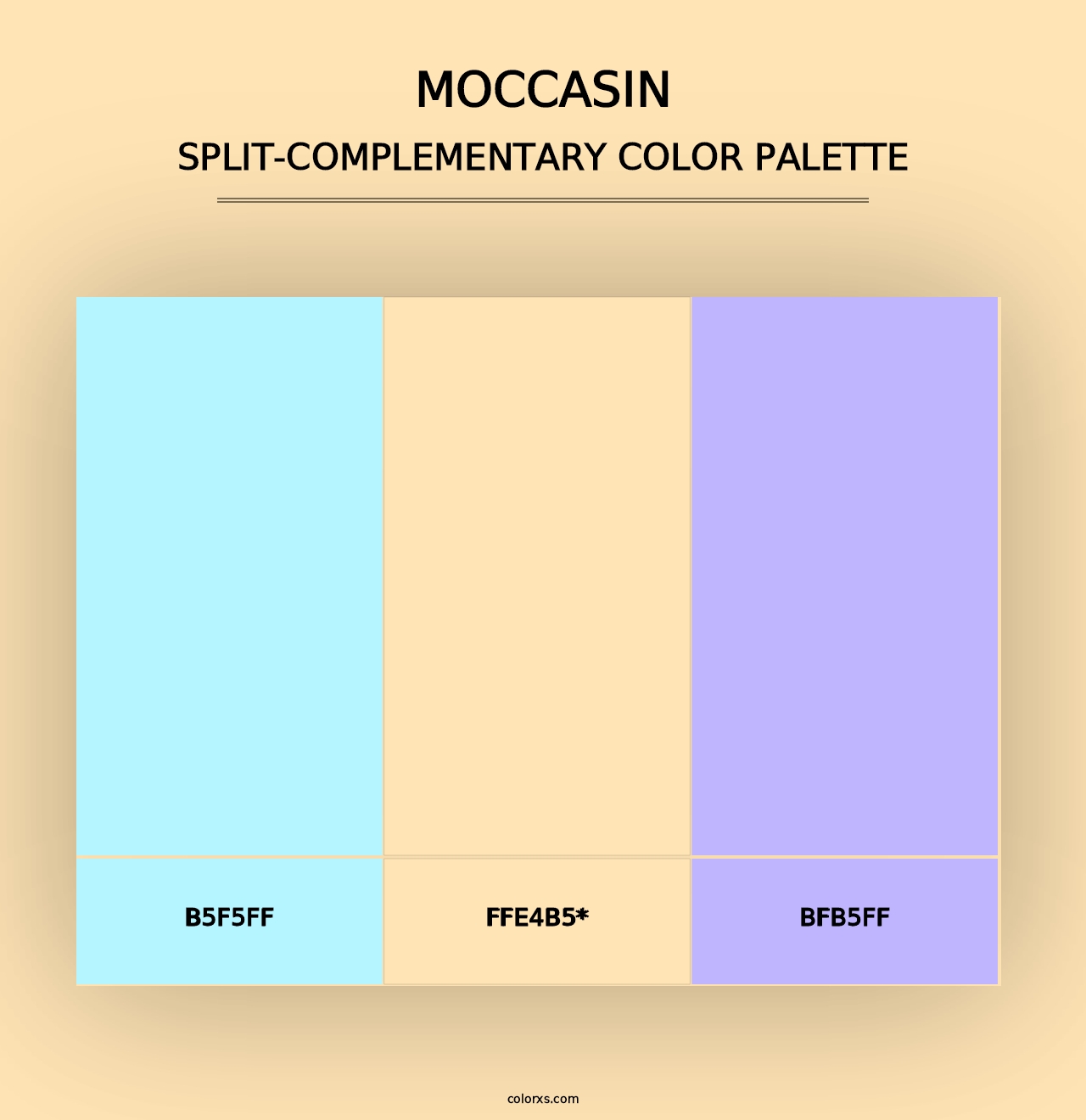 Moccasin - Split-Complementary Color Palette