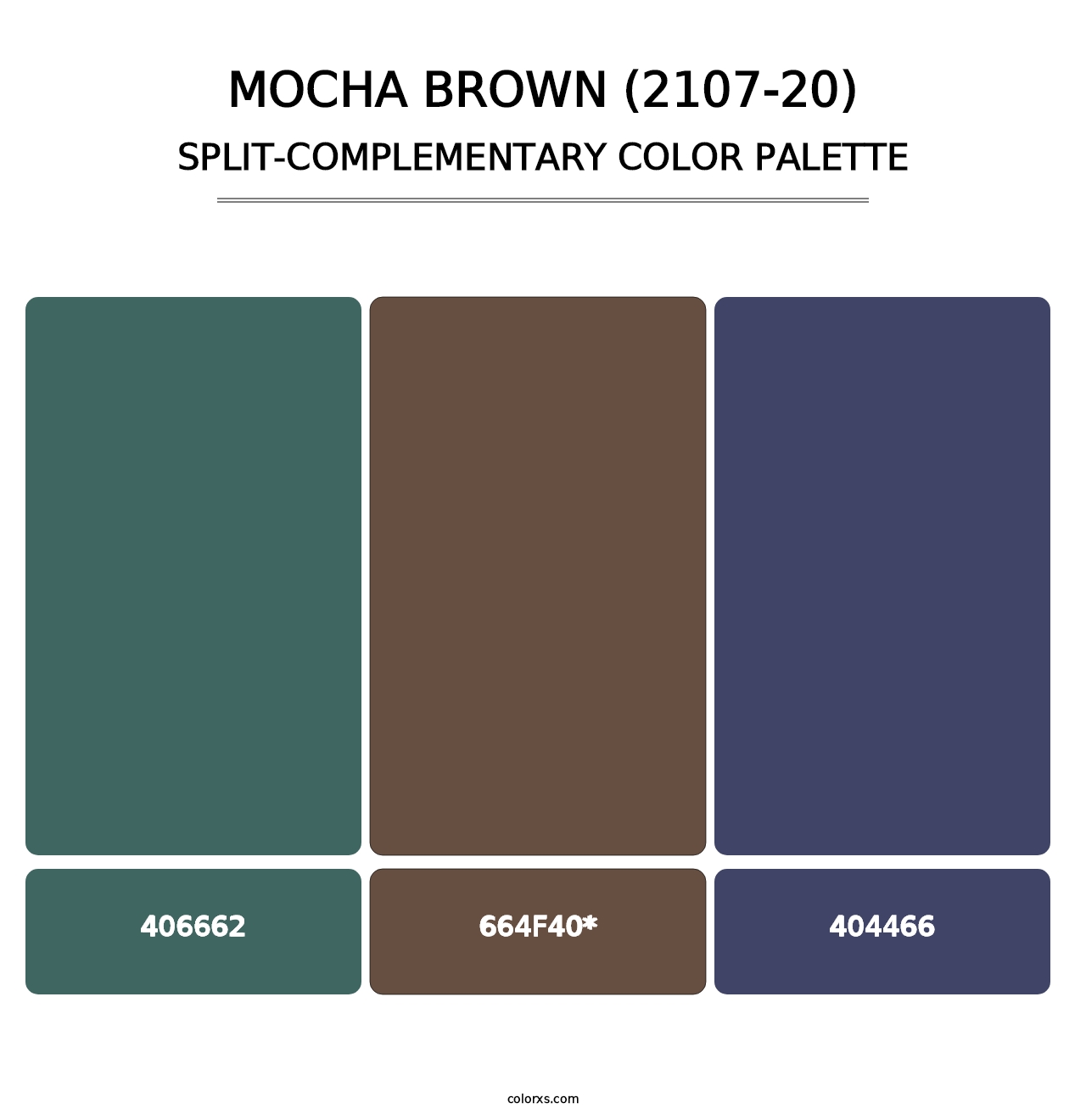 Mocha Brown (2107-20) - Split-Complementary Color Palette