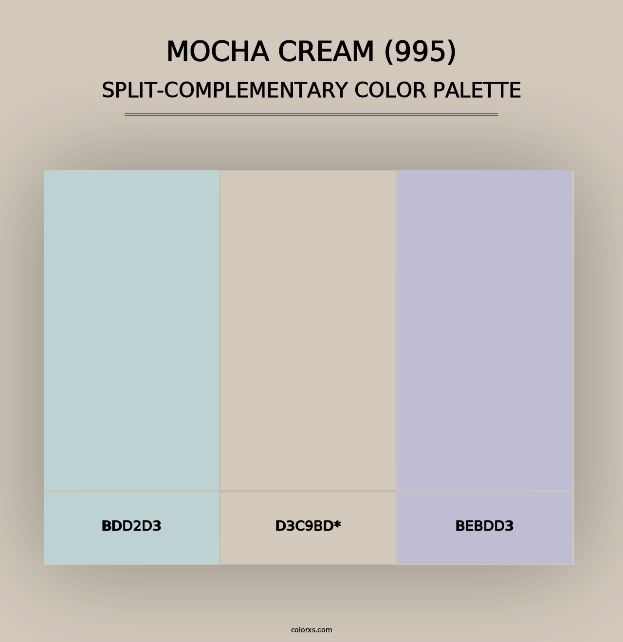 Mocha Cream (995) - Split-Complementary Color Palette