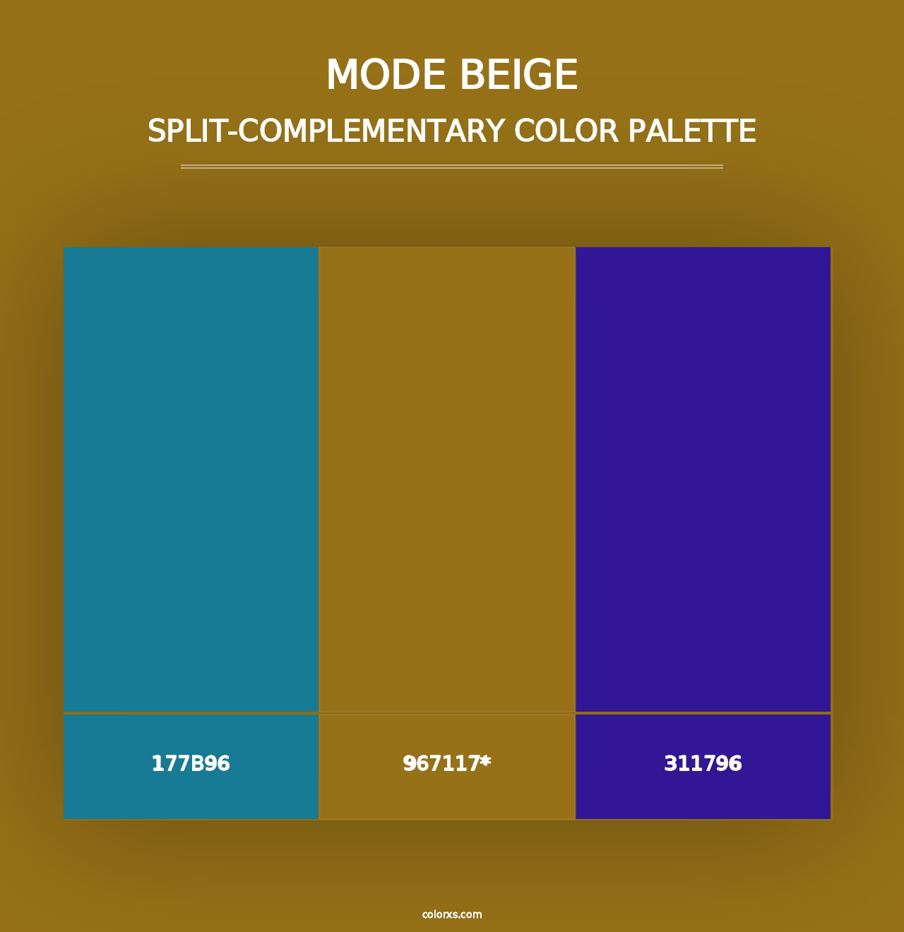 Mode Beige - Split-Complementary Color Palette