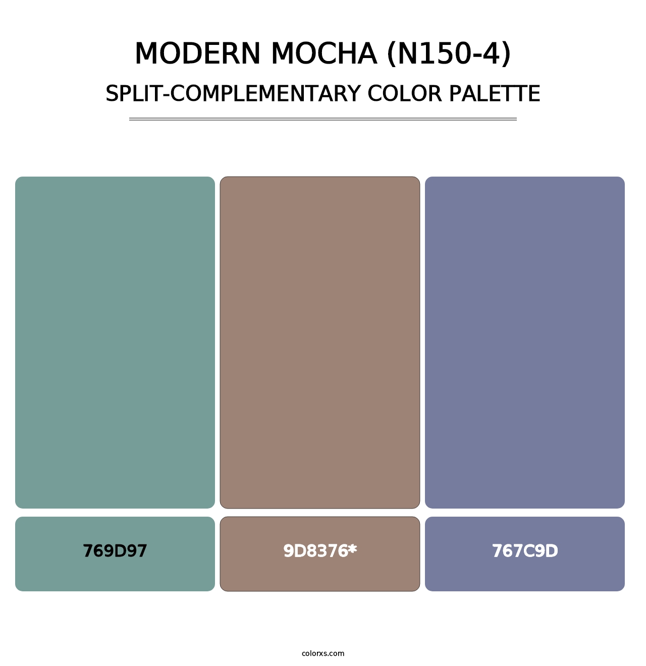 Modern Mocha (N150-4) - Split-Complementary Color Palette