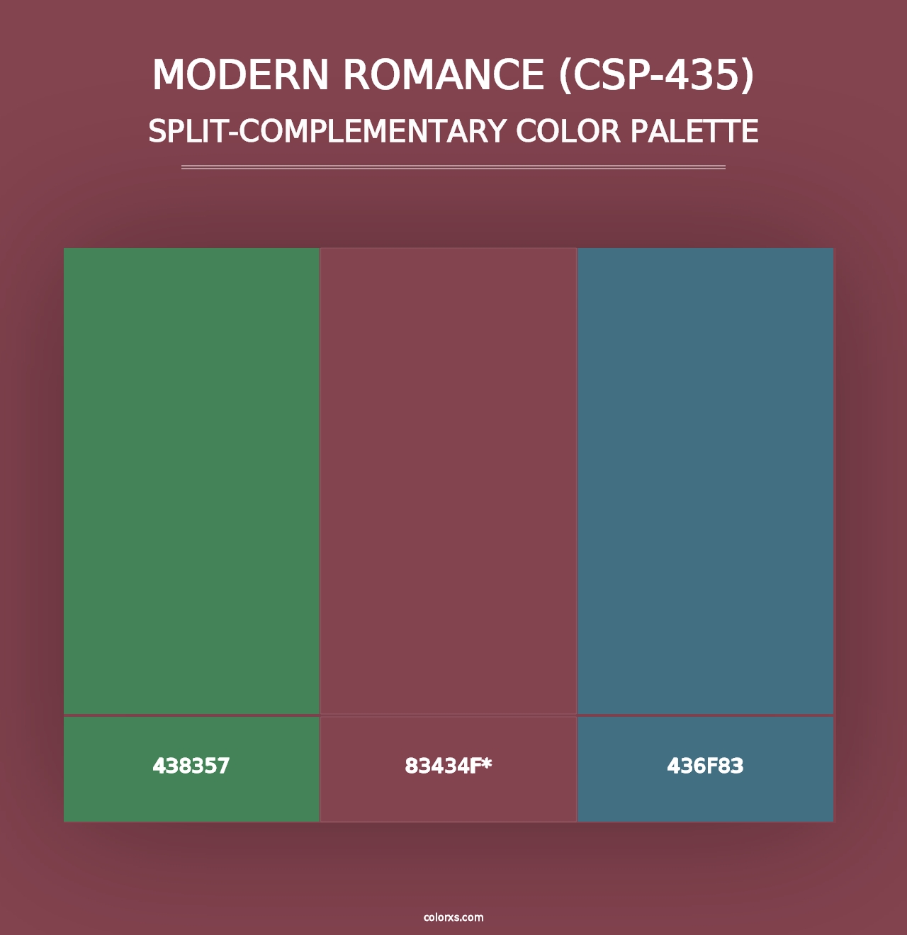 Modern Romance (CSP-435) - Split-Complementary Color Palette