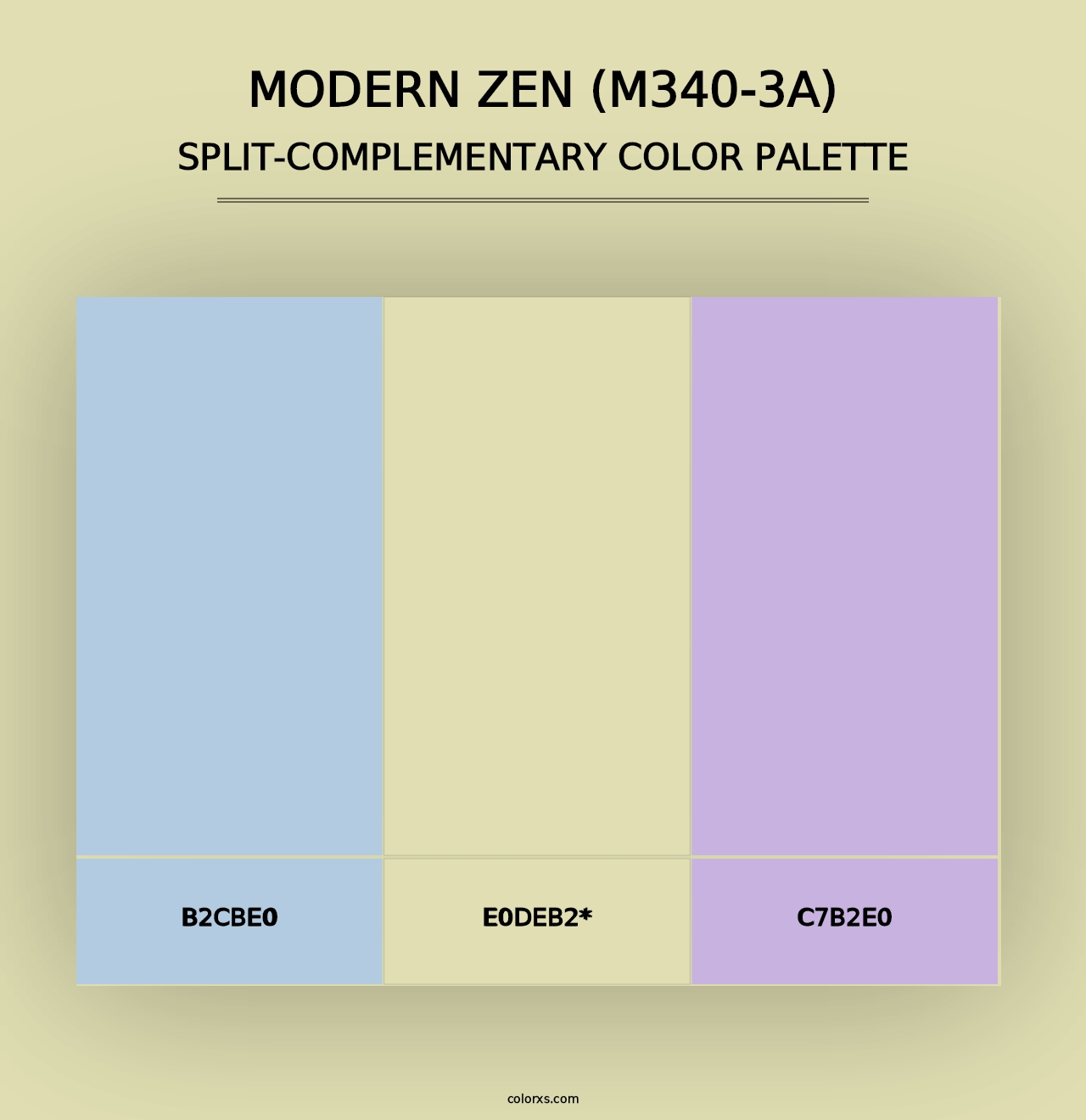 Modern Zen (M340-3A) - Split-Complementary Color Palette