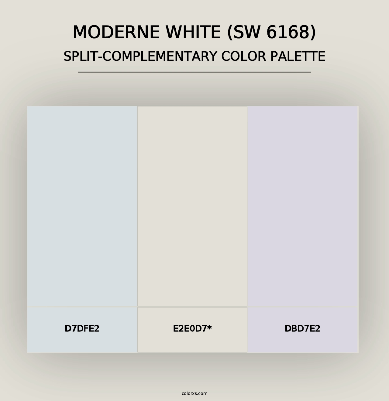 Moderne White (SW 6168) - Split-Complementary Color Palette