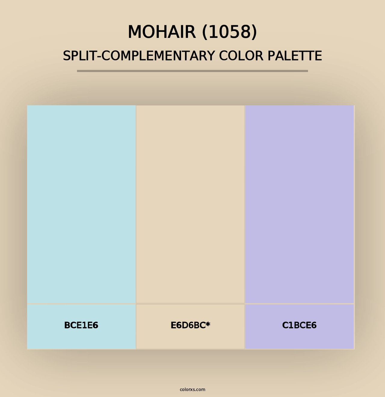 Mohair (1058) - Split-Complementary Color Palette