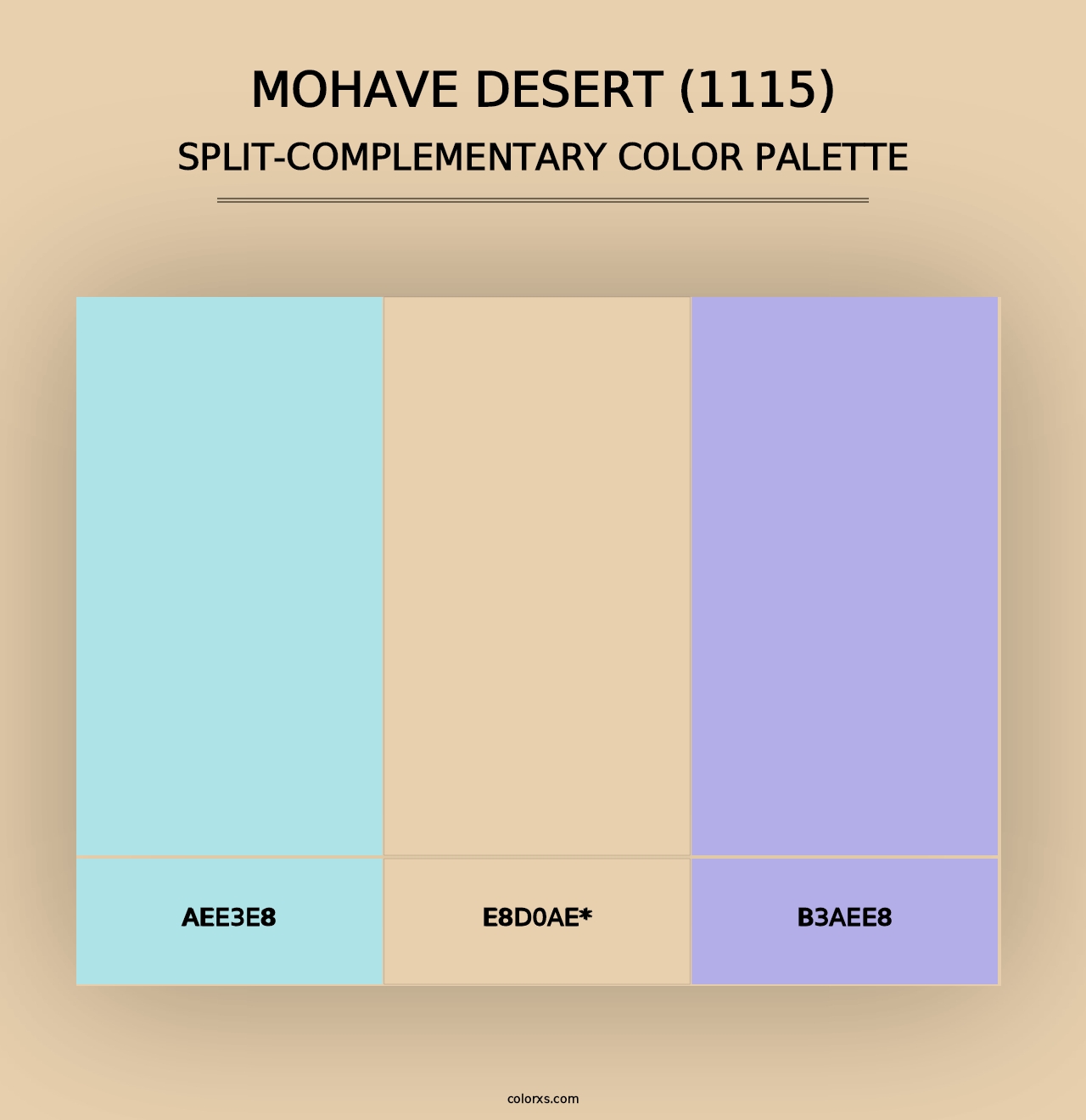 Mohave Desert (1115) - Split-Complementary Color Palette