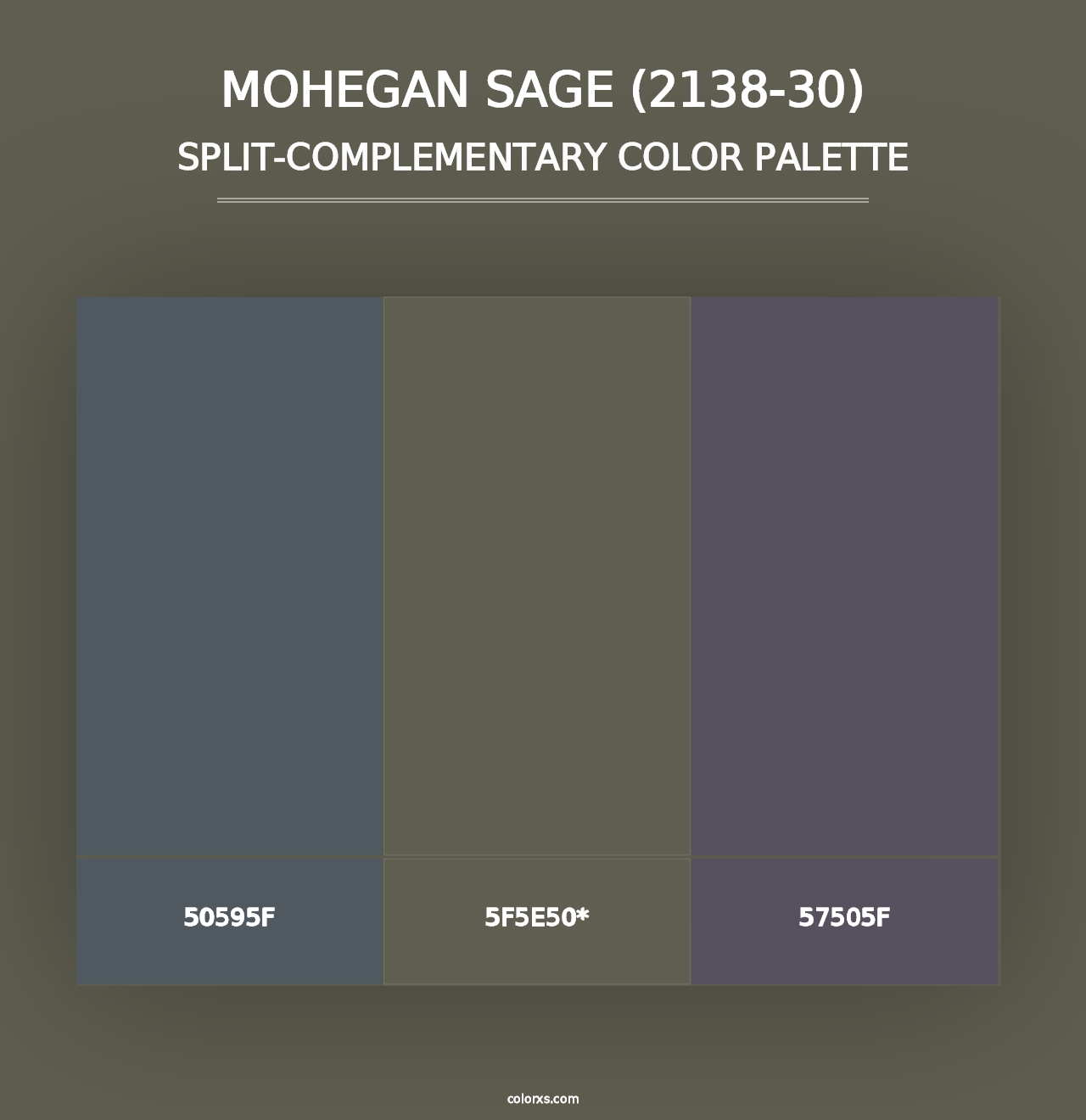 Mohegan Sage (2138-30) - Split-Complementary Color Palette