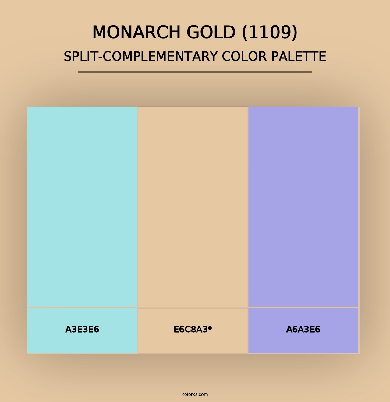 Monarch Gold (1109) - Split-Complementary Color Palette