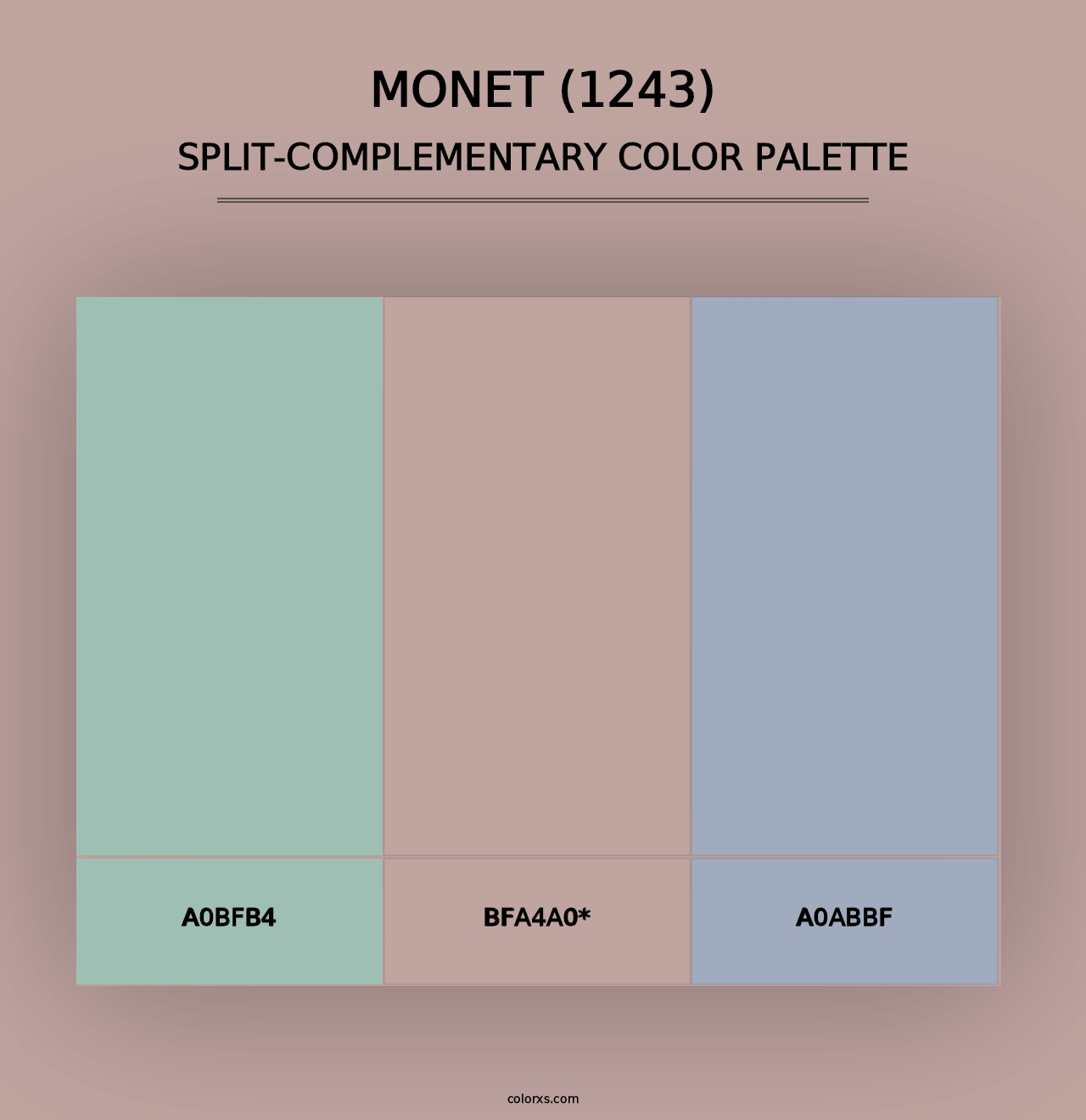 Monet (1243) - Split-Complementary Color Palette