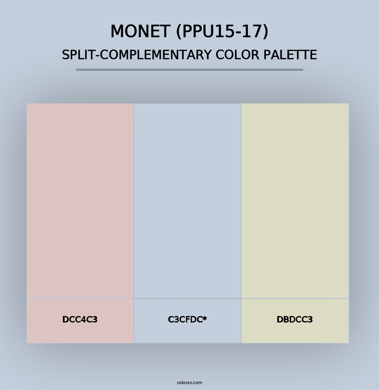 Monet (PPU15-17) - Split-Complementary Color Palette