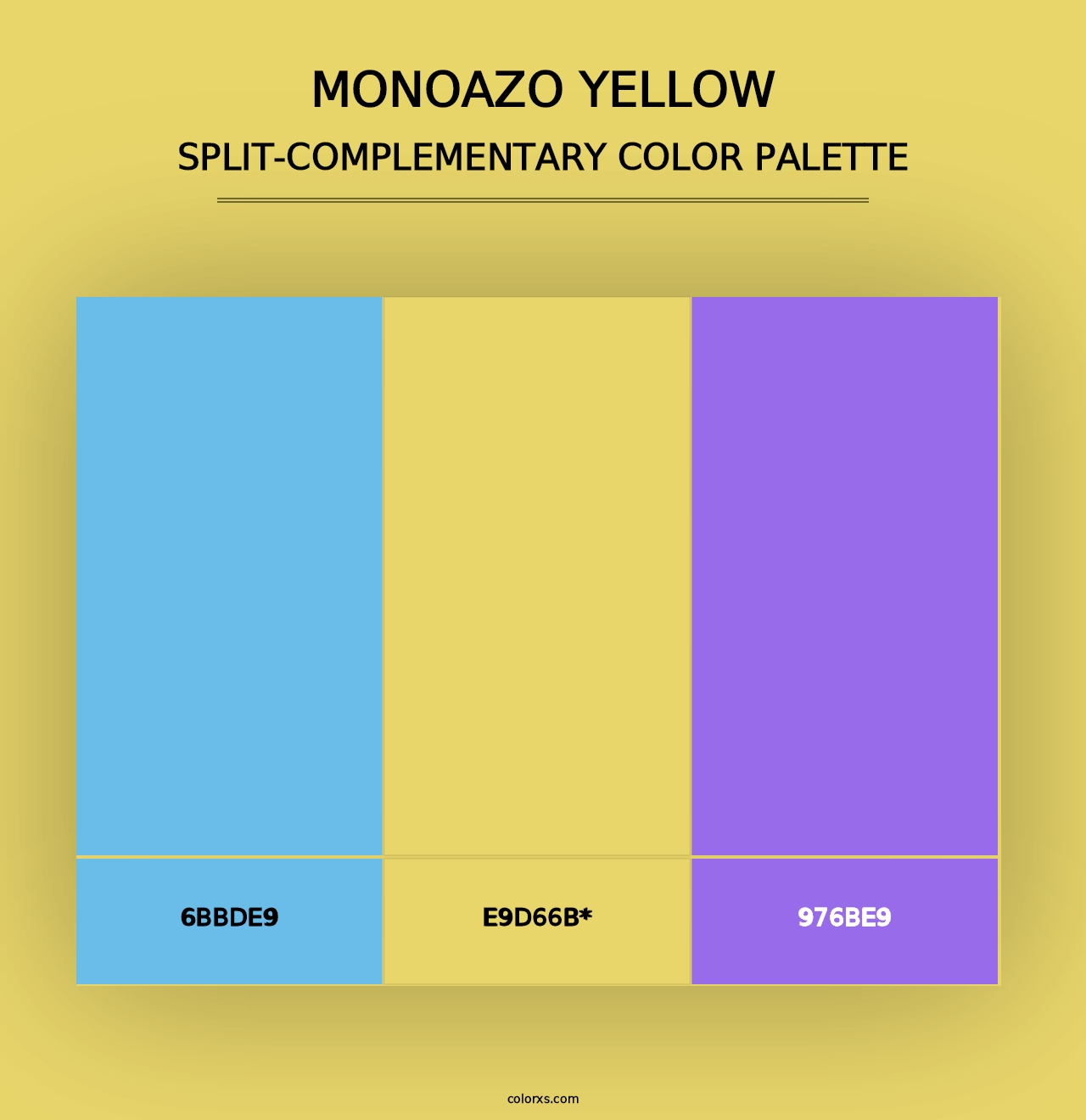 Monoazo Yellow - Split-Complementary Color Palette