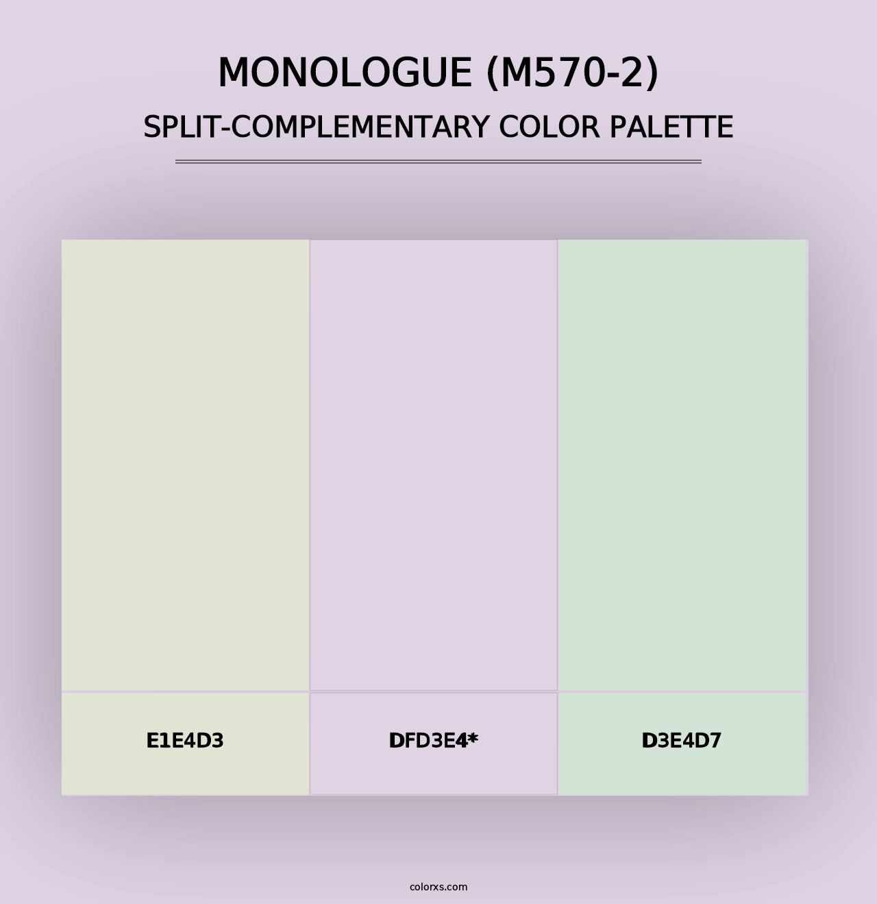 Monologue (M570-2) - Split-Complementary Color Palette