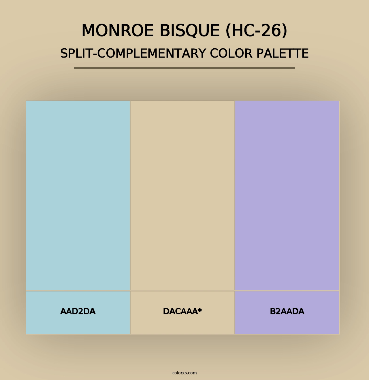 Monroe Bisque (HC-26) - Split-Complementary Color Palette