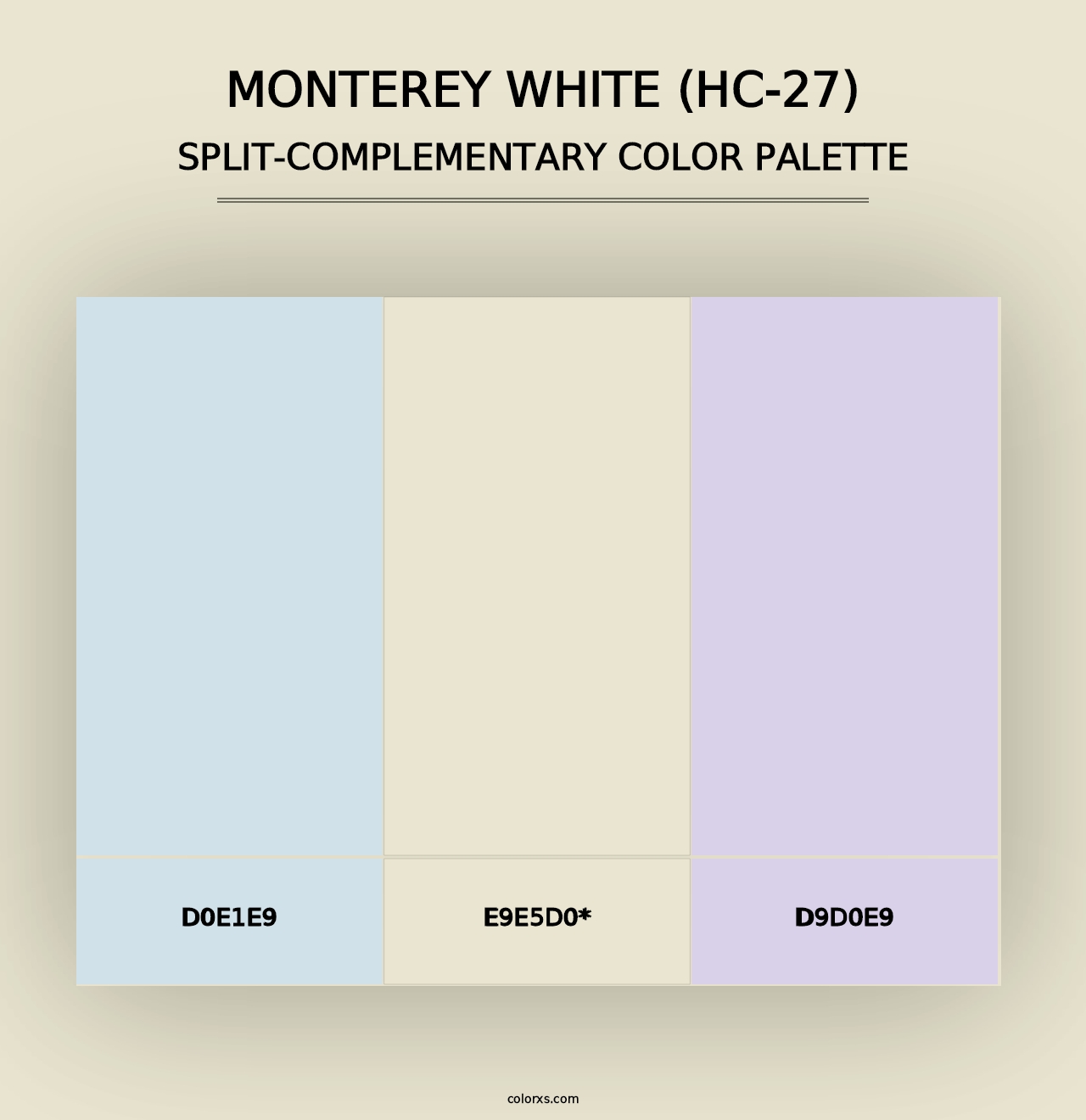 Monterey White (HC-27) - Split-Complementary Color Palette