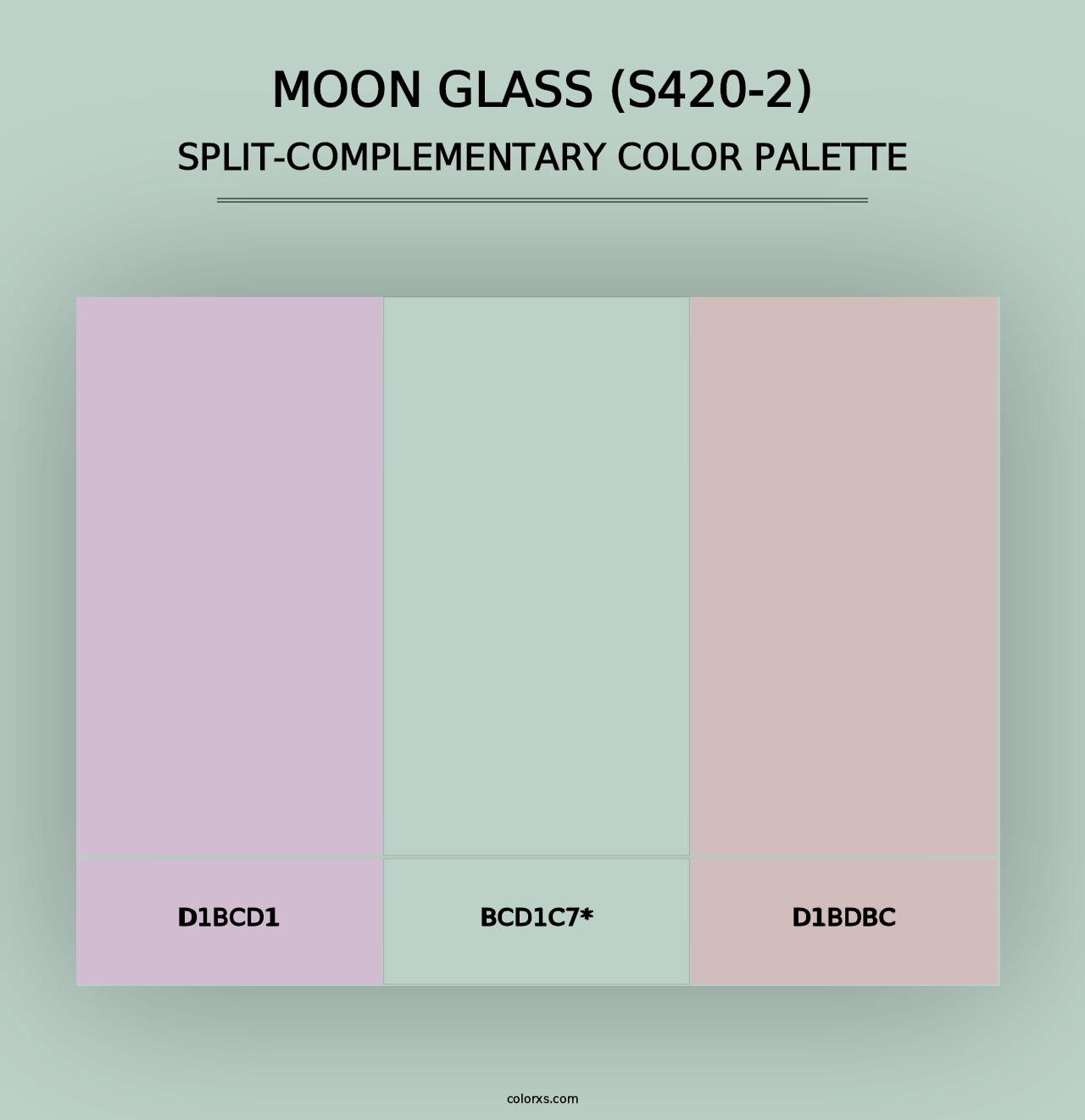 Moon Glass (S420-2) - Split-Complementary Color Palette