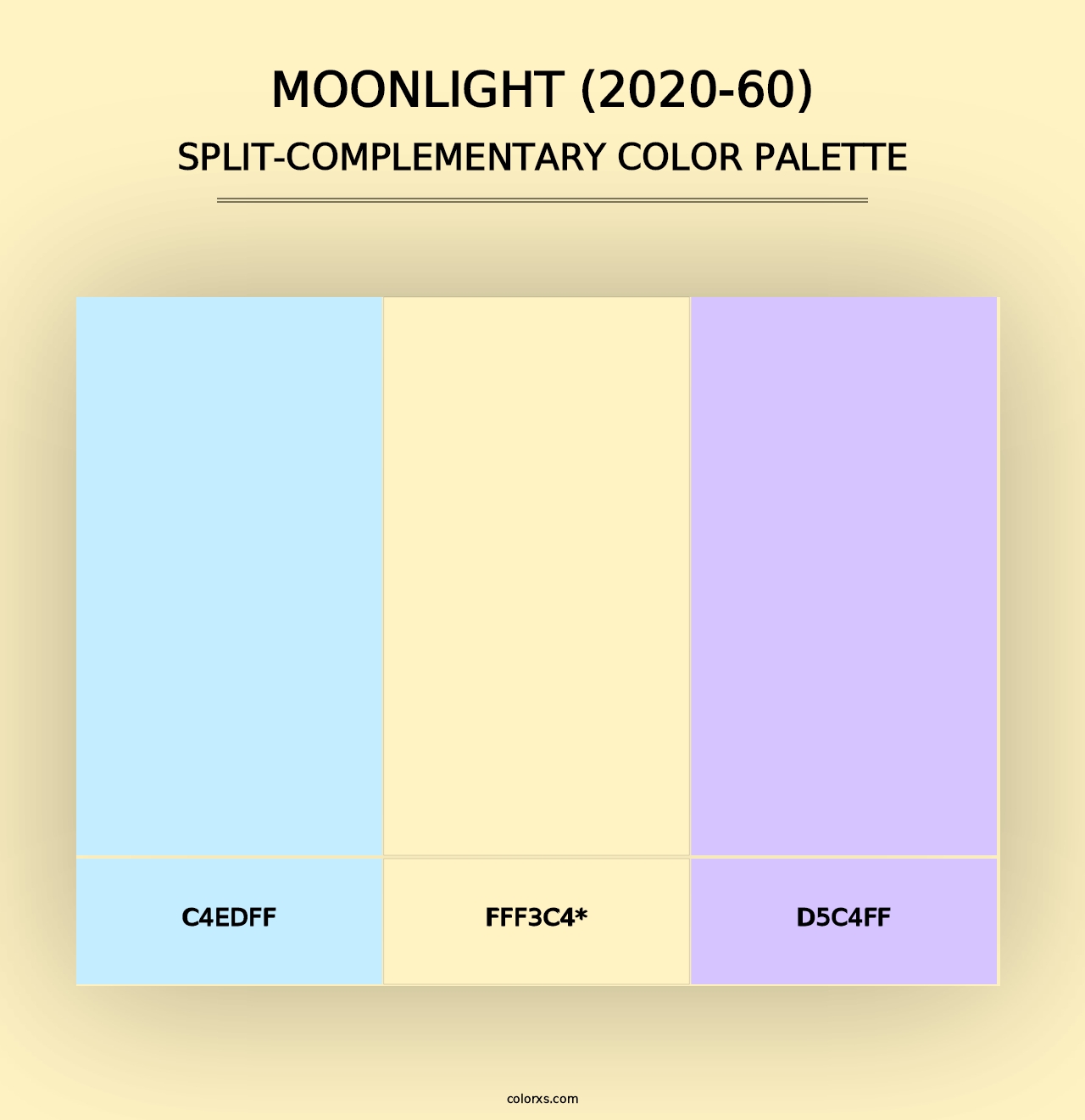 Moonlight (2020-60) - Split-Complementary Color Palette