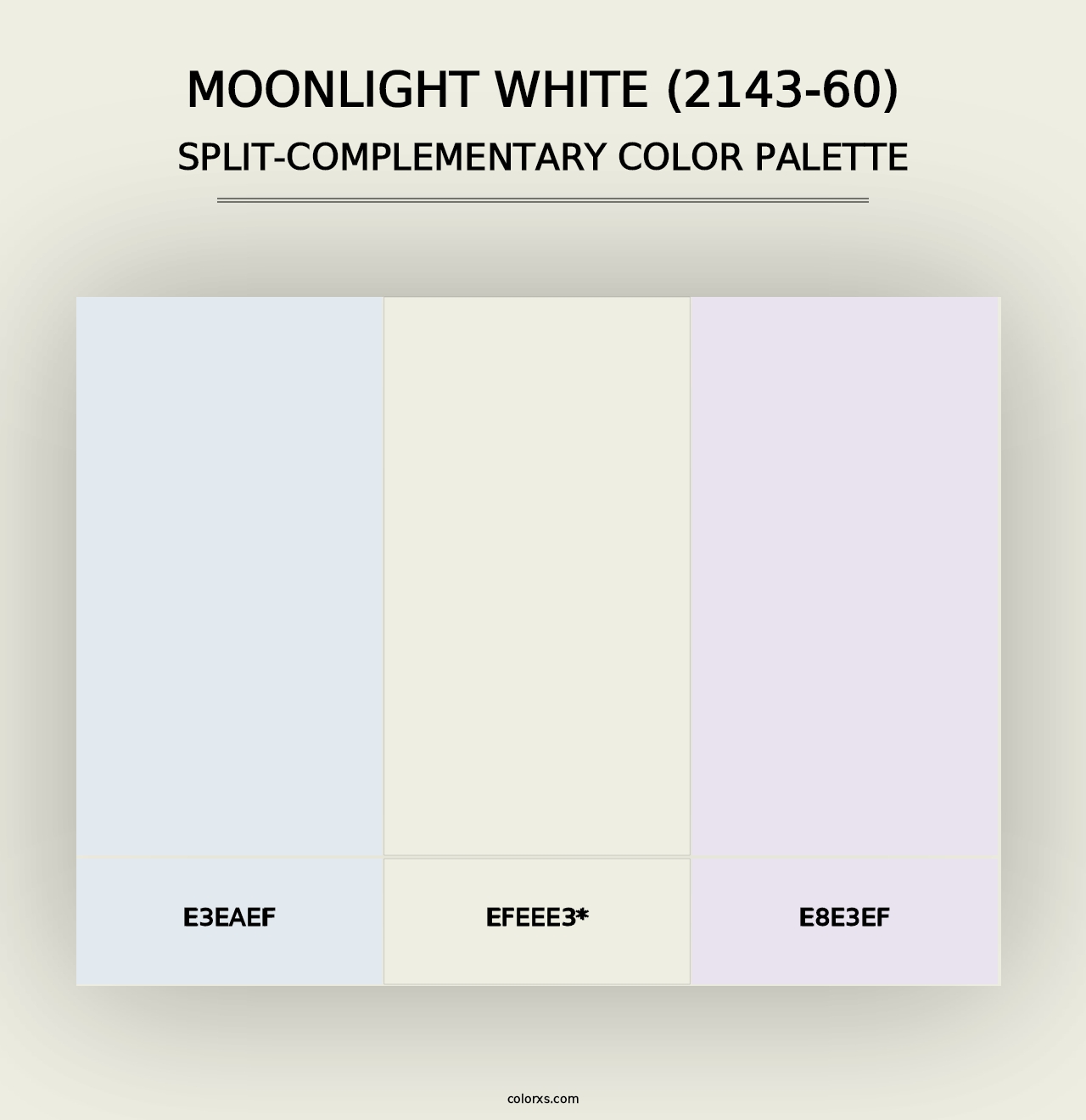 Moonlight White (2143-60) - Split-Complementary Color Palette