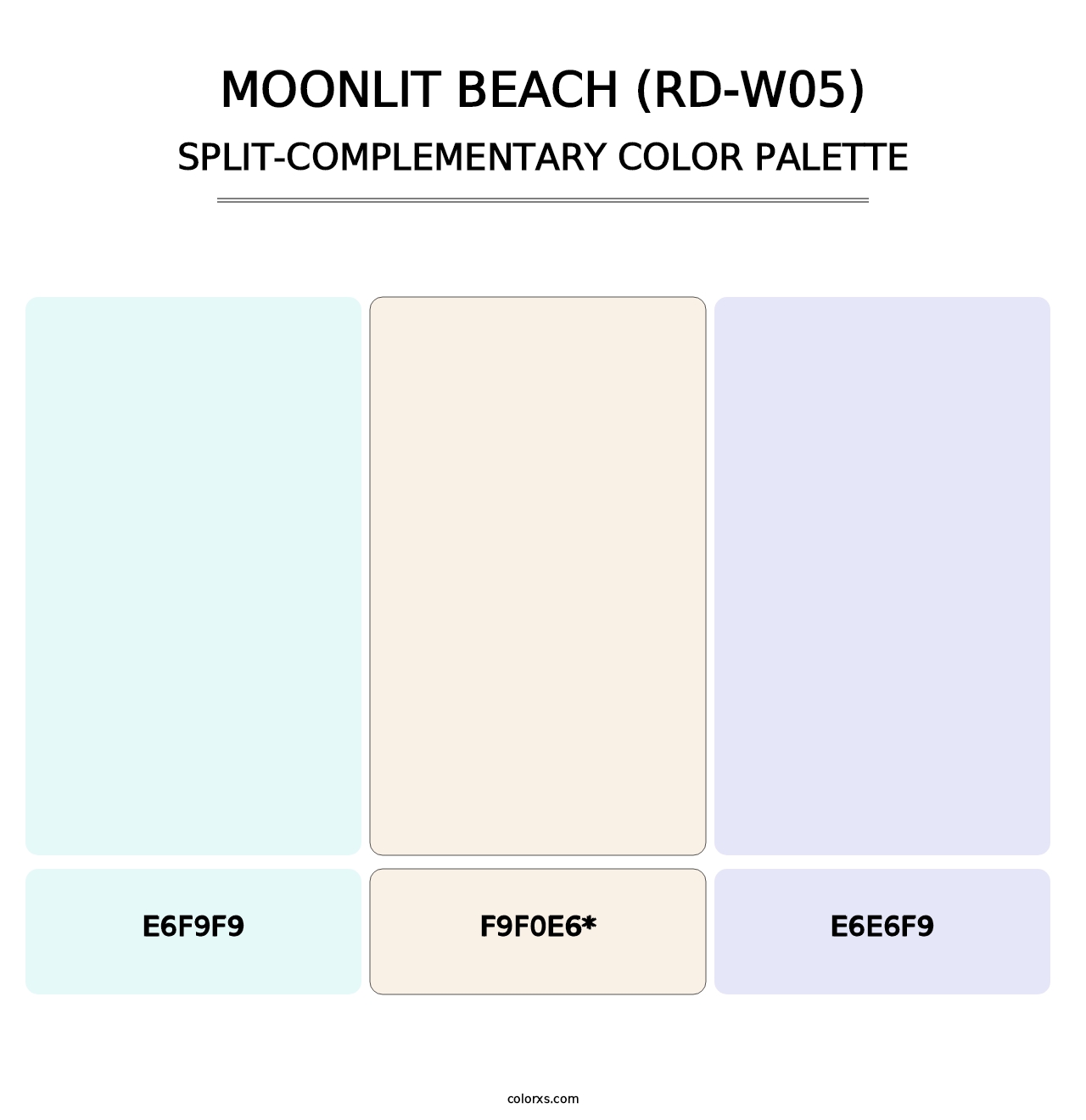 Moonlit Beach (RD-W05) - Split-Complementary Color Palette