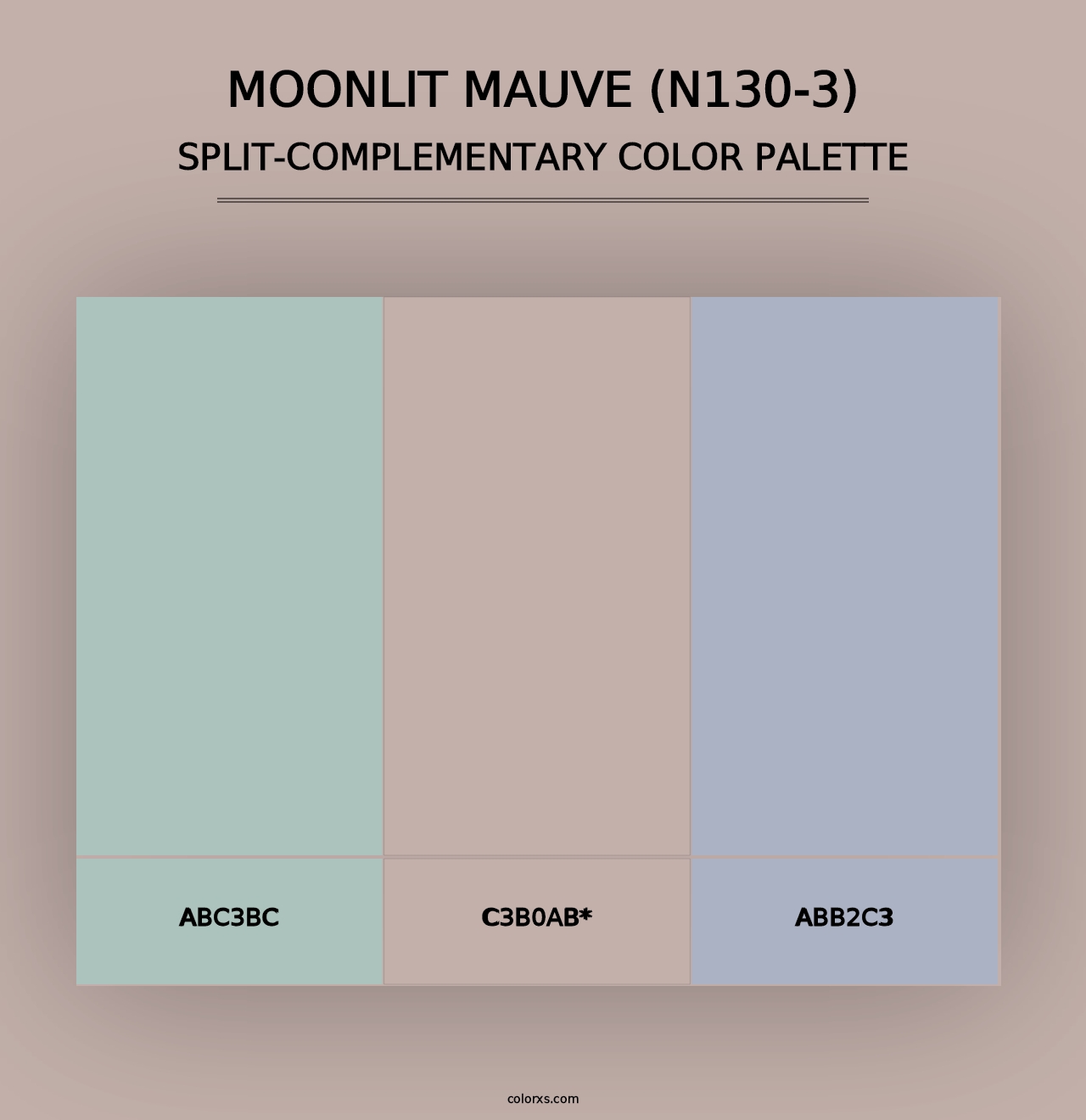 Moonlit Mauve (N130-3) - Split-Complementary Color Palette