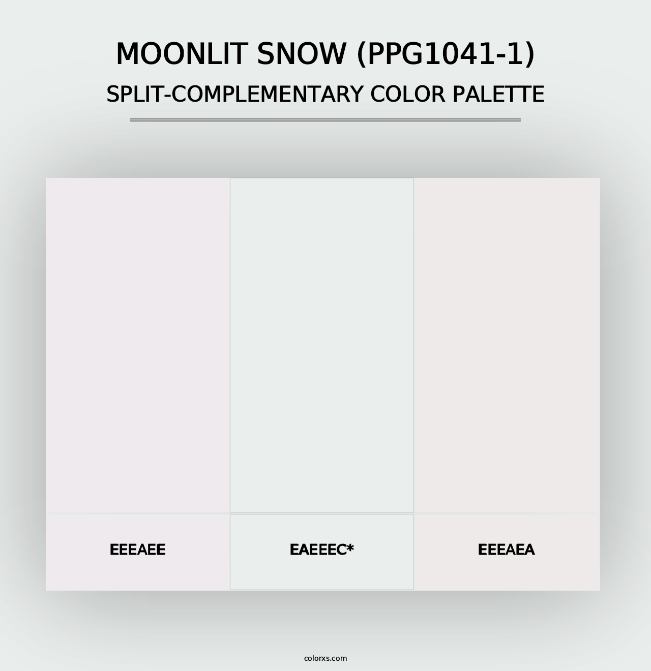 Moonlit Snow (PPG1041-1) - Split-Complementary Color Palette