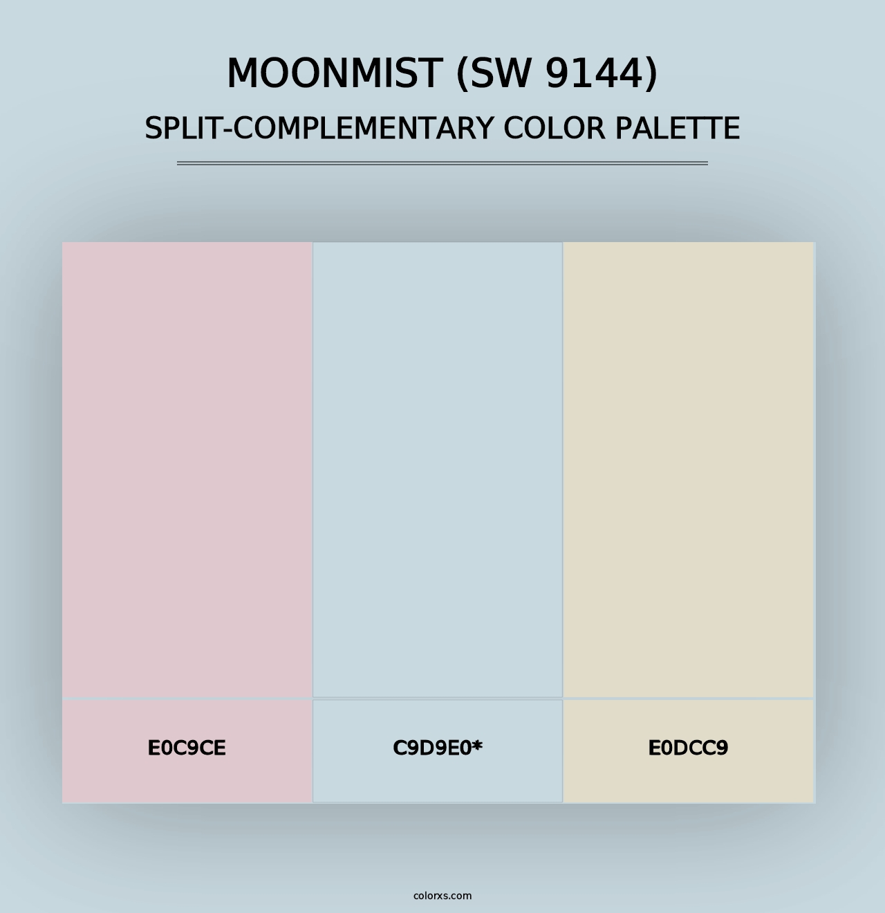 Moonmist (SW 9144) - Split-Complementary Color Palette