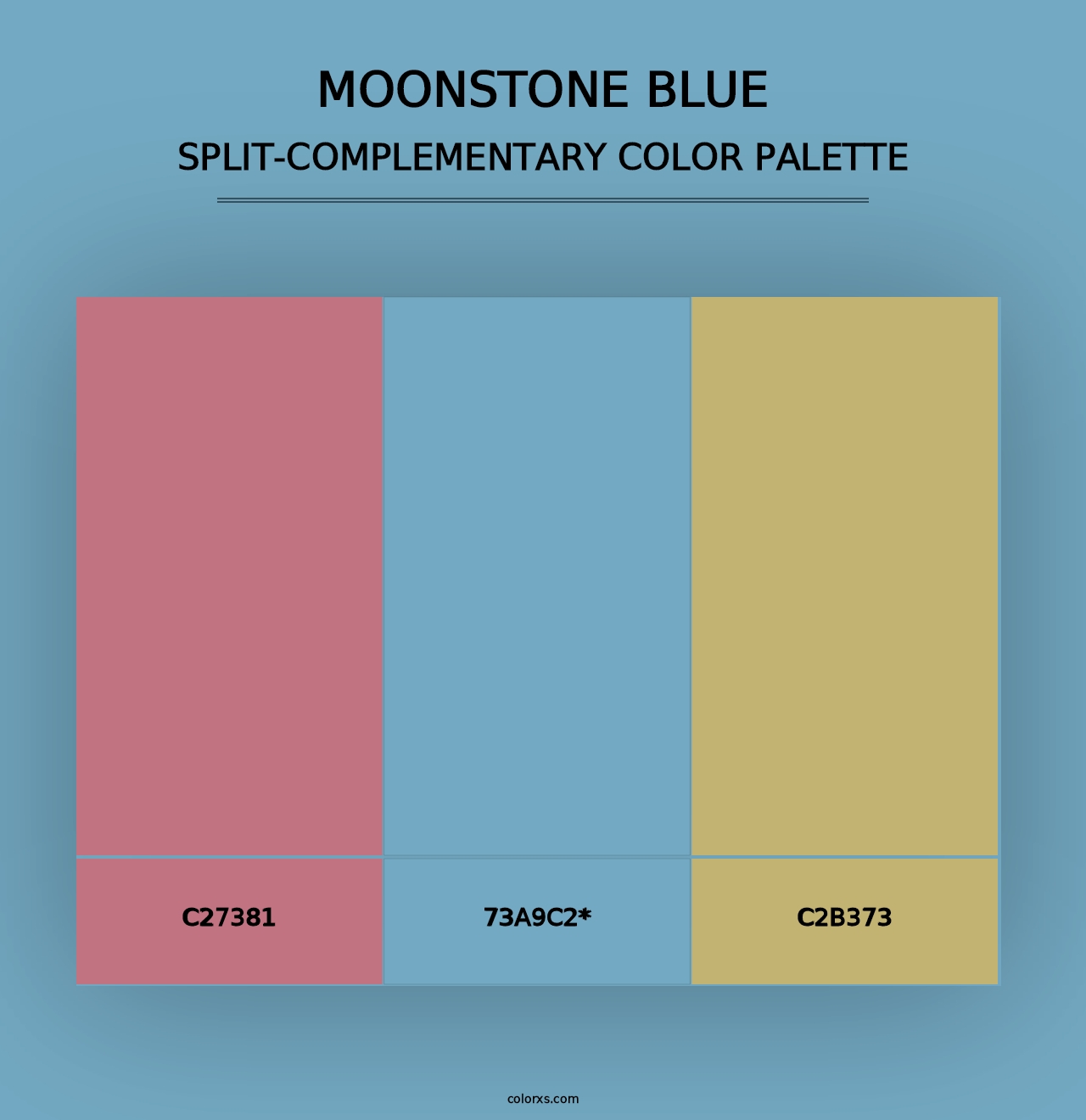 Moonstone Blue - Split-Complementary Color Palette