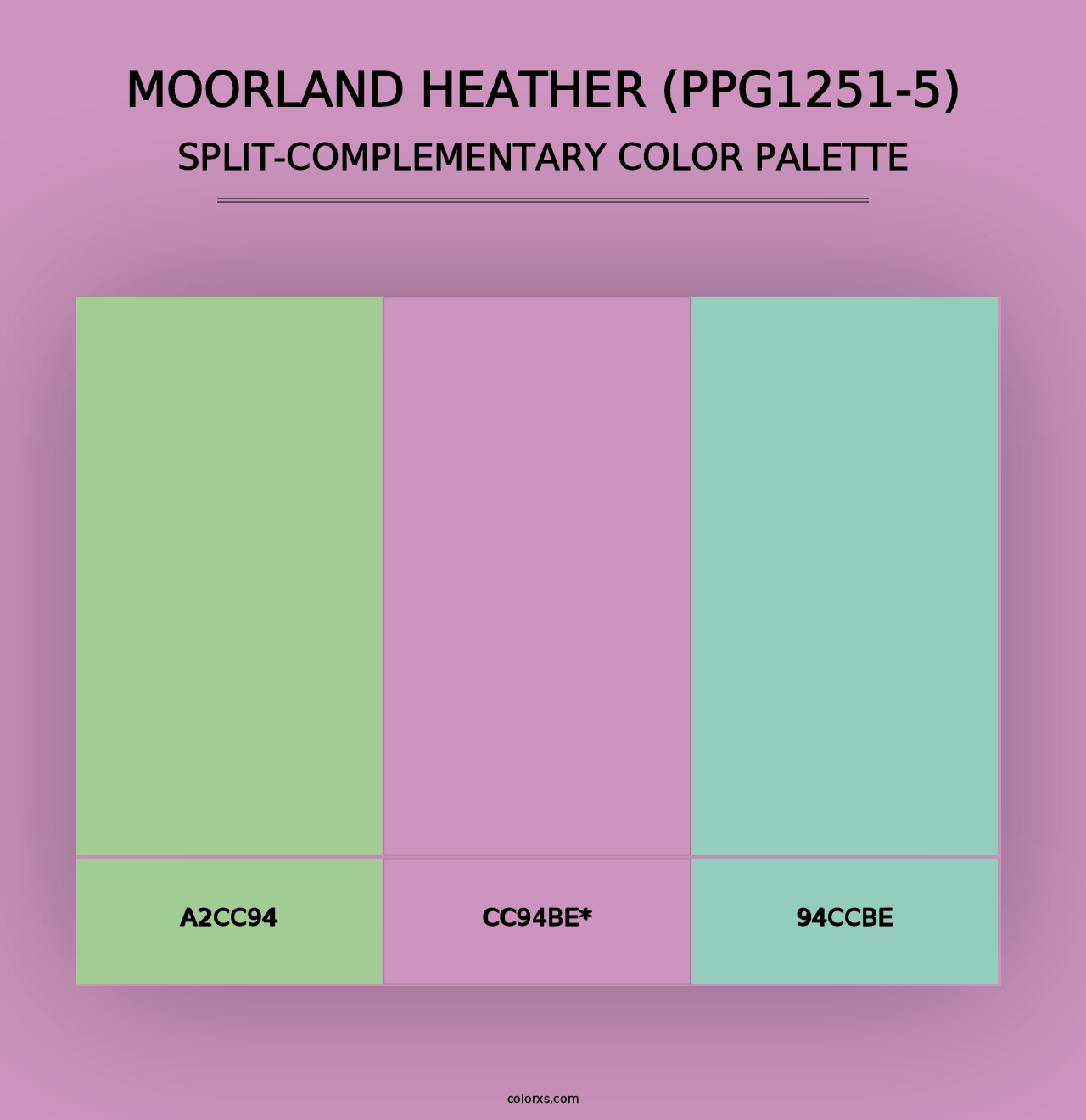 Moorland Heather (PPG1251-5) - Split-Complementary Color Palette