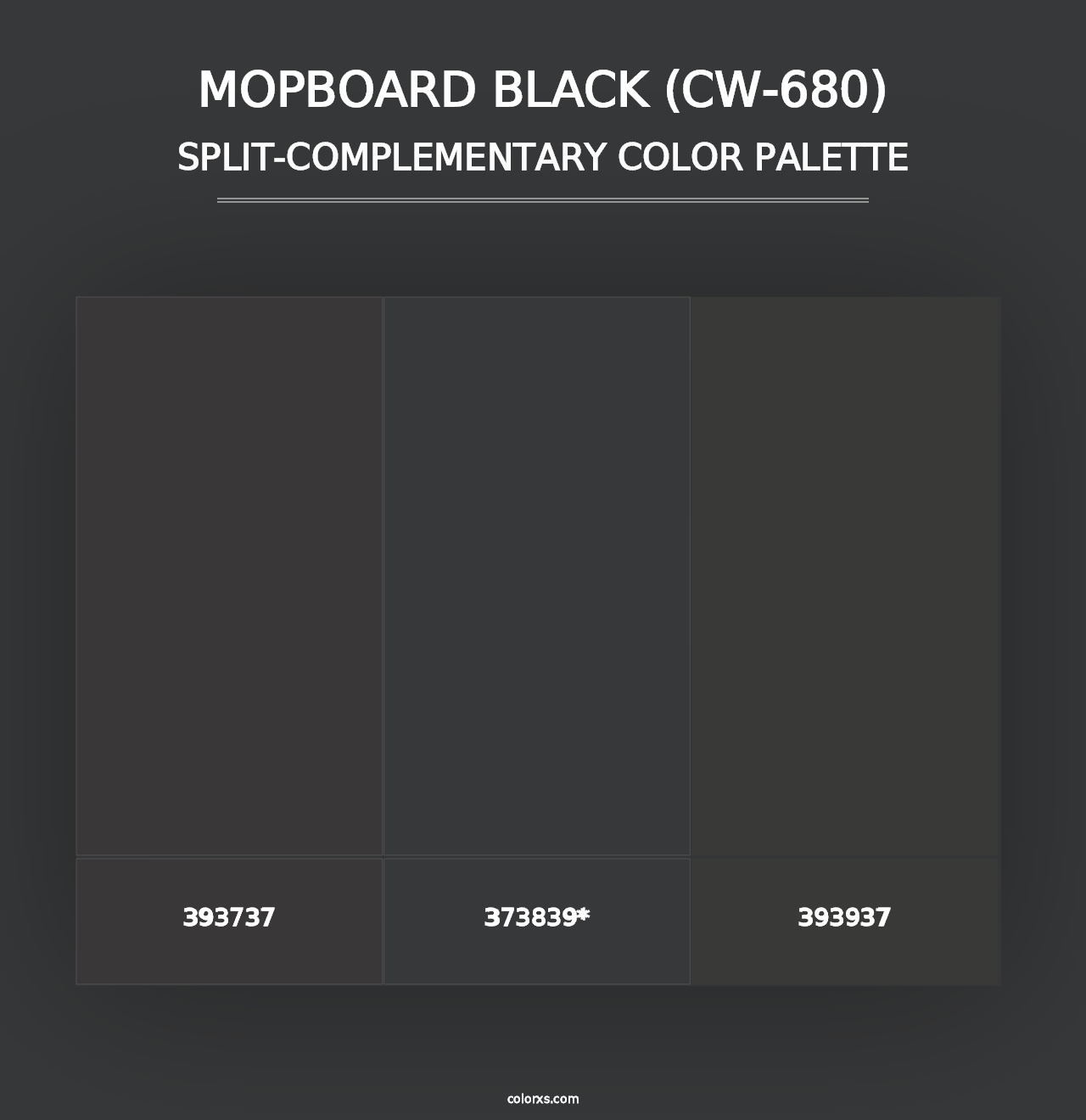 Mopboard Black (CW-680) - Split-Complementary Color Palette